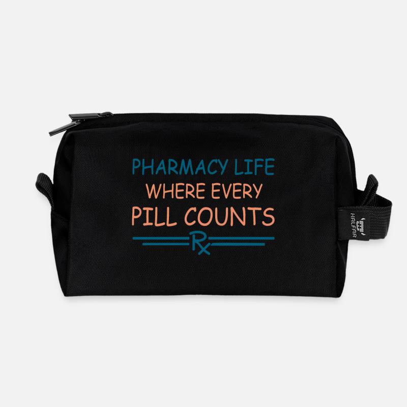 Apotheke | Pharma Life - Recycelte Kulturtasche - Schwarz