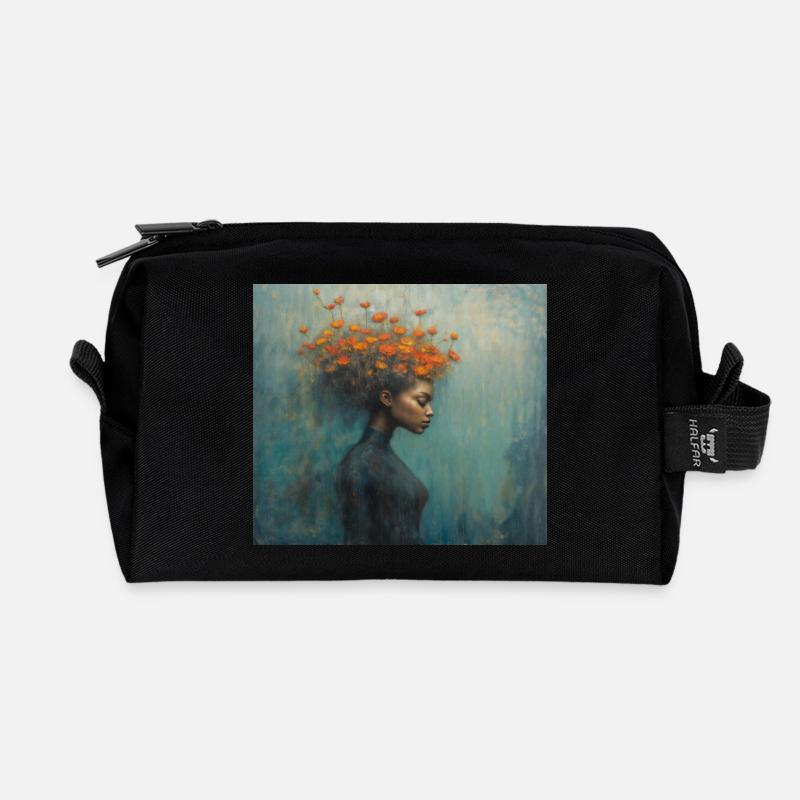 Mental Well - Being - Recycled Toiletry Zip Bag - black