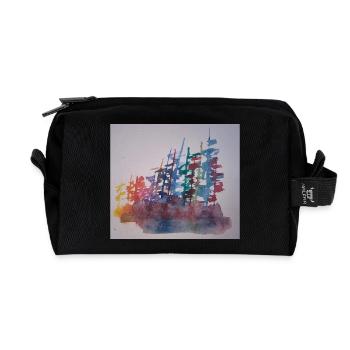 Wald - Recycelte Kulturtasche - Schwarz - Vorne