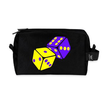 Würfel - Recycelte Kulturtasche - Schwarz - Vorne