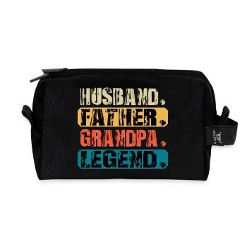 Vintage Ehemann Vater Opa LEGENDE - Recycelte Kulturtasche - Schwarz - Vorne