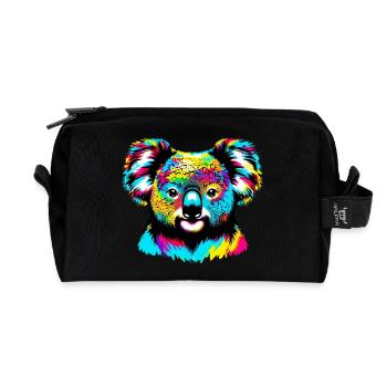 Koala - Recycelte Kulturtasche - Schwarz - Vorne