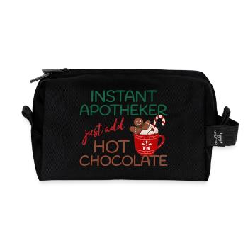 Instant Pharmacist Hot Chocolate Christmas - Recycled Toiletry Zip Bag - black - Front