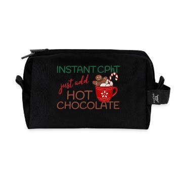 Instant CPhT hot Chocolate Christmas - Recycled Toiletry Zip Bag - black - Front