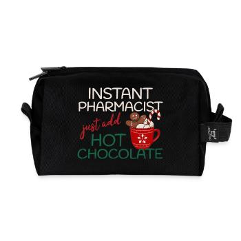Instant Pharmacist add Hot Chocolate Christmas - Recycled Toiletry Zip Bag - black - Front
