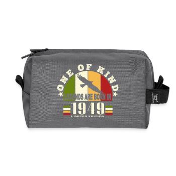 Legend Born 1949 anniversaire 75 ans - Trousse de toilette en tissu recyclé - anthracite - Devant