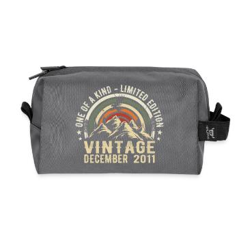December 2011 - Excellent since December 2011 - Recycled Toiletry Zip Bag - anthracite - Front