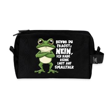 Bevor Du Fragst Nein Keine Lust Auf Smalltalk - Recycelte Kulturtasche - Schwarz - Vorne