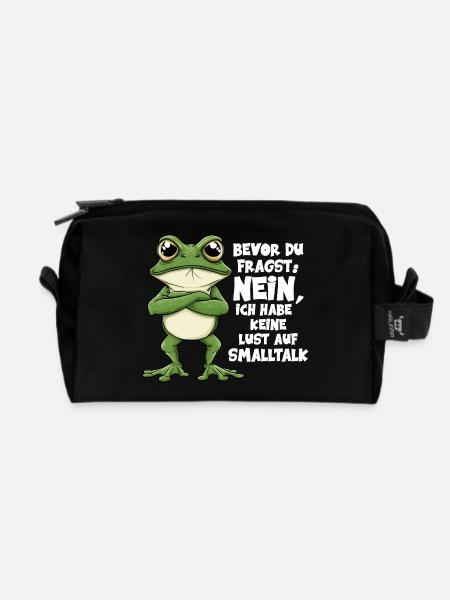 Bevor Du Fragst Nein Keine Lust Auf Smalltalk - Recycelte Kulturtasche - Schwarz