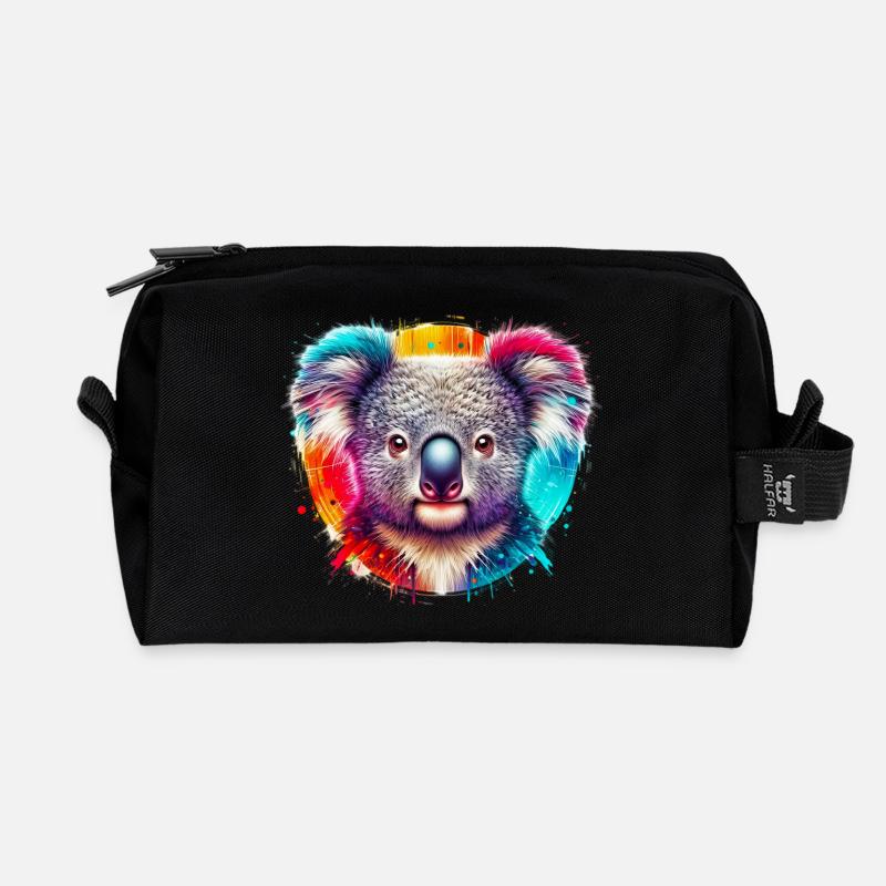 Koala - Trousse de toilette en tissu recyclé - noir