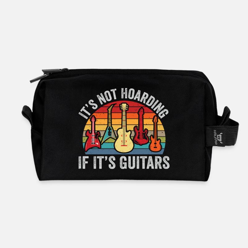 Es ist kein Horten, wenn es Gitarren sind - Recycelte Kulturtasche - Schwarz