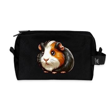 Fourrure de cochon d’Inde - Trousse de toilette en tissu recyclé - noir - Devant