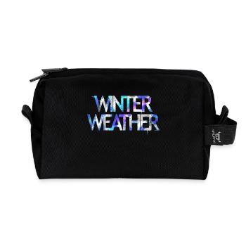 Winter Weather - Recycled Toiletry Zip Bag - black - Front