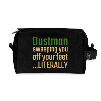 Dustman La Saint-Valentin vous balaie - Trousse de toilette en tissu recyclé - noir - Devant