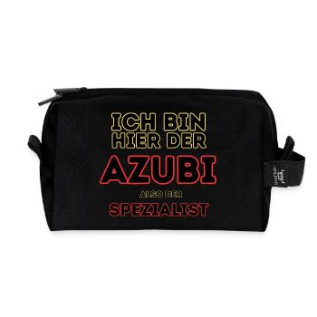 I am a trainee specialist - Recycled Toiletry Zip Bag - black - Front