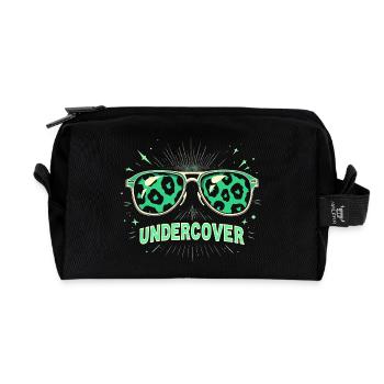 Lunettes de soleil drôles et costume de discours infiltré - Trousse de toilette en tissu recyclé - noir - Devant