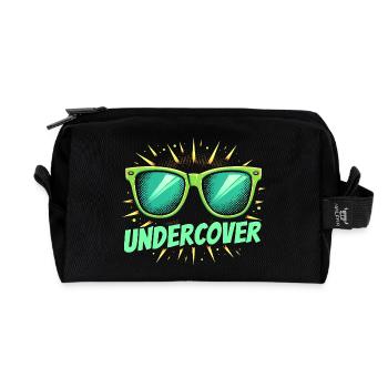 Lunettes de soleil drôles et costume de discours infiltré - Trousse de toilette en tissu recyclé - noir - Devant