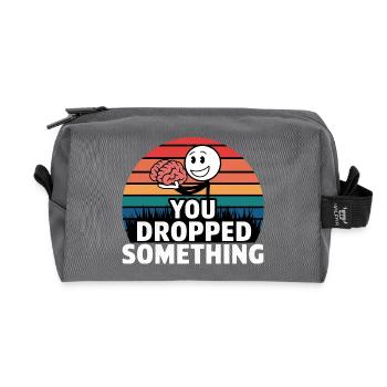 You Dropped Something 5 - Recycelte Kulturtasche - Anthrazit - Vorne