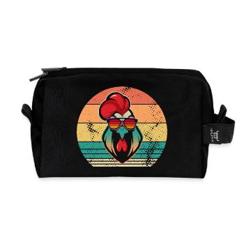 Poulet Coq - Trousse de toilette en tissu recyclé - noir - Devant