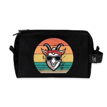 Goats - Recycled Toiletry Zip Bag - black - Front