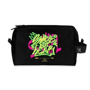 Streetwear Urban Graffiti - Recycled Toiletry Zip Bag - black - Front