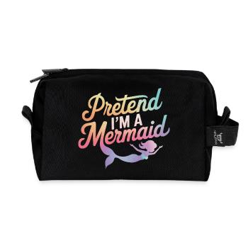 Mermaid Fable Mermaids Fairy Tale - Recycled Toiletry Zip Bag - black - Front