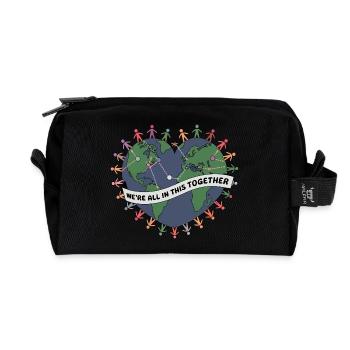 We’re All in This Together - Global Unity - Recycled Toiletry Zip Bag - black - Front