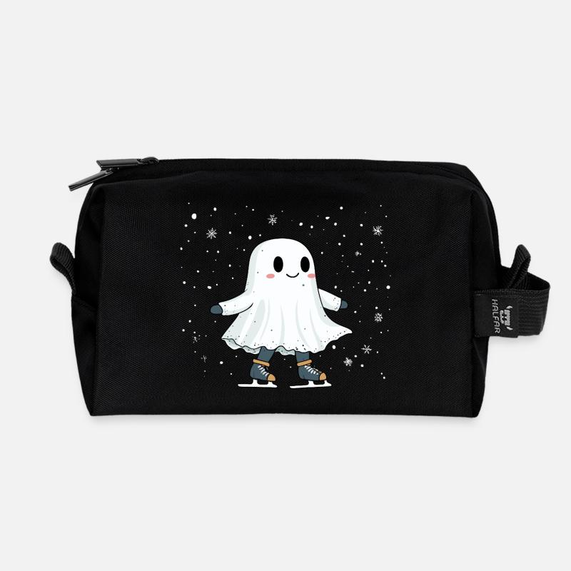 Geist auf Schlittschuhe - Recycelte Kulturtasche - Schwarz