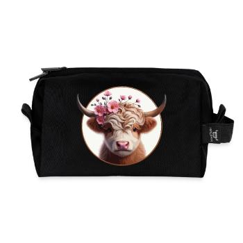 Highlander Kalb 3 - Recycelte Kulturtasche - Schwarz - Vorne
