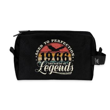 1966 Vintage Born Legends Cadeau d’anniversaire - Trousse de toilette en tissu recyclé - noir - Devant