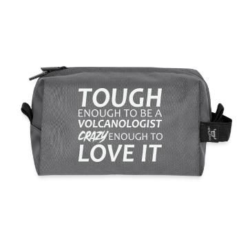Volcanologue fou de volcanologie - Trousse de toilette en tissu recyclé - anthracite - Devant