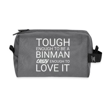 Binman Crazy - Recycelte Kulturtasche - Anthrazit - Vorne