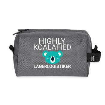 Warehouse logistics company Koalafied - Recycled Toiletry Zip Bag - anthracite - Front