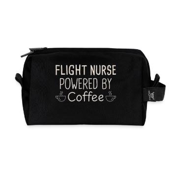 Infirmière de vol propulsée par Coffee Air Rescue - Trousse de toilette en tissu recyclé - noir - Devant