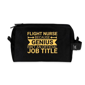 Infirmière de vol Genius Air Rescue - Trousse de toilette en tissu recyclé - noir - Devant