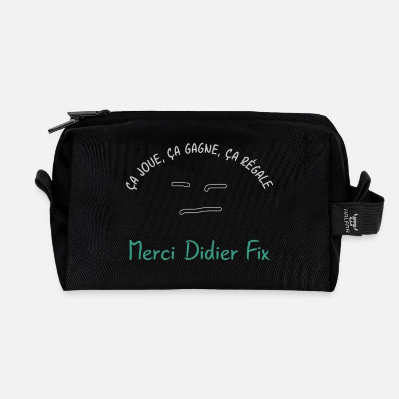 Ca_joue_ca_gagne_ca_regale - Recycled Toiletry Zip Bag - black