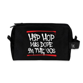 Le hip-hop était dans les années 90 l’amour du rap old school - Trousse de toilette en tissu recyclé - noir - Devant