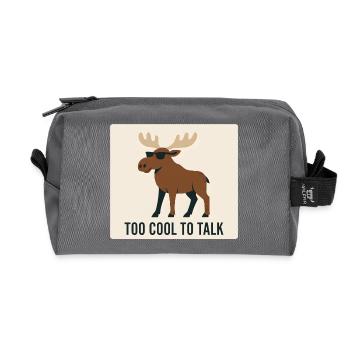 Orignal cool avec lunettes de soleil et texte - Trousse de toilette en tissu recyclé - anthracite - Devant
