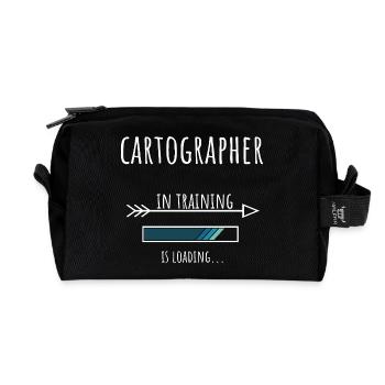 Gift Profession Training Cartographer - Recycled Toiletry Zip Bag - black - Front