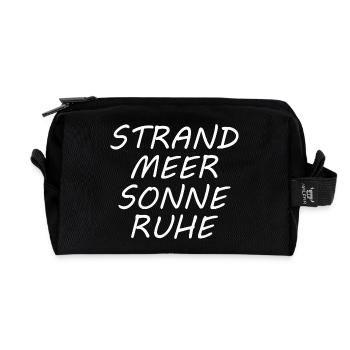 BEACH SEA SUN TRANQUILITY - Recycled Toiletry Zip Bag - black - Front