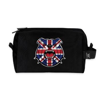 Bouledogue britannique - Trousse de toilette en tissu recyclé - noir - Devant