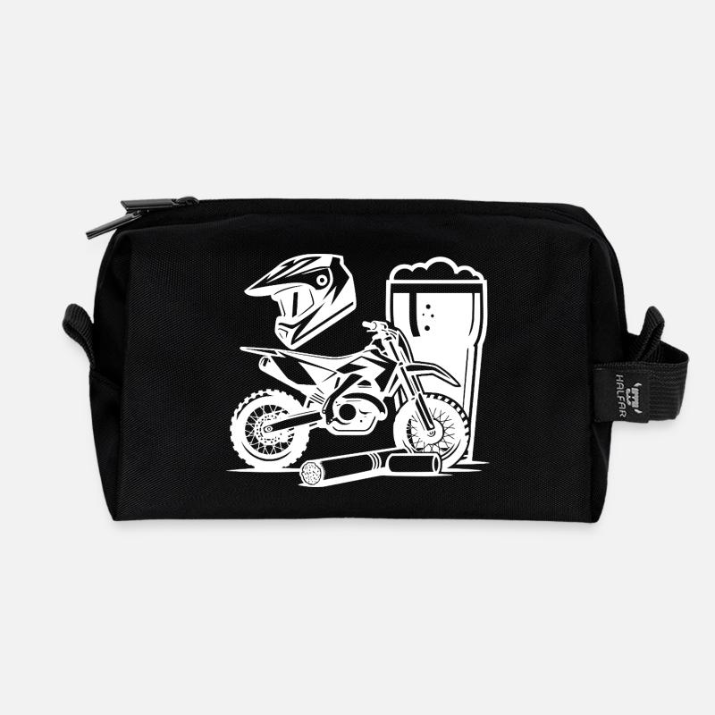 Supermoto_Lifestyle - Recycelte Kulturtasche - Schwarz