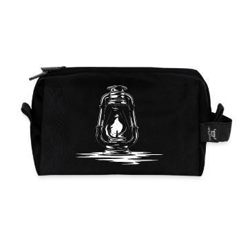 Oil lamp - Recycled Toiletry Zip Bag - black - Front