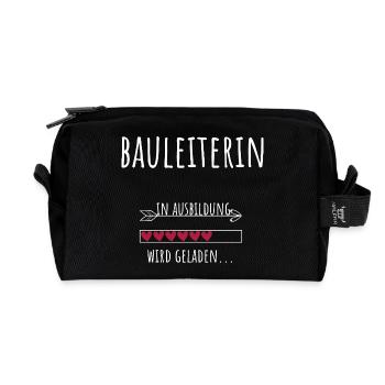Civil Engineering Student Training Construction Manager - Recycled Toiletry Zip Bag - black - Front