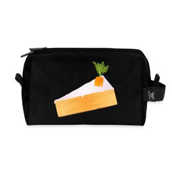 Saftiger Karottenkuchen mit witziger Deko - Recycelte Kulturtasche - Schwarz - Vorne