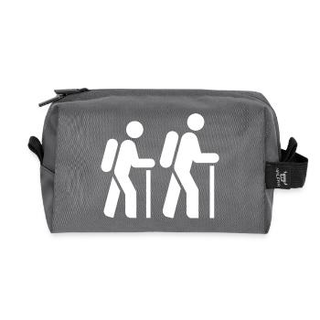 Wanderer, Pilger, Tourist, Pilgerweg - Recycelte Kulturtasche - Anthrazit - Vorne