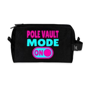 Pole Vault Mode ON – Stabhochsprung - Recycelte Kulturtasche - Schwarz - Vorne