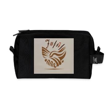 Abstrakter Handschlag Friedens Wellen Jesus - Recycelte Kulturtasche - Schwarz - Vorne