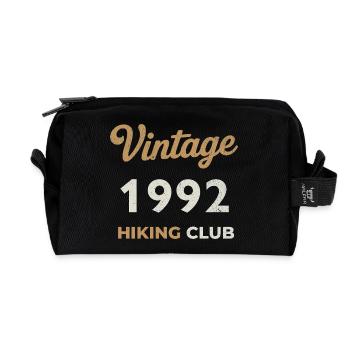 Vintage 1992 – Sailing Club Retro Birth Year - Recycled Toiletry Zip Bag - black - Front