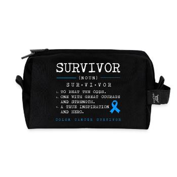 Colon, Cancer, Large Intestine - Recycled Toiletry Zip Bag - black - Front
